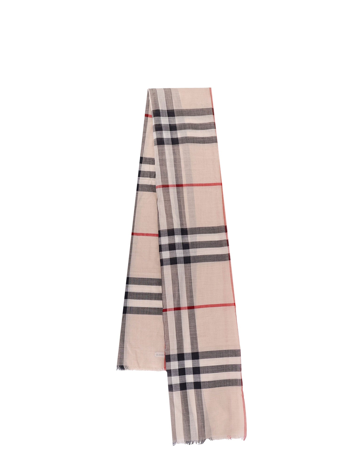 Burberry Scarfs Stone Check Lana Seta