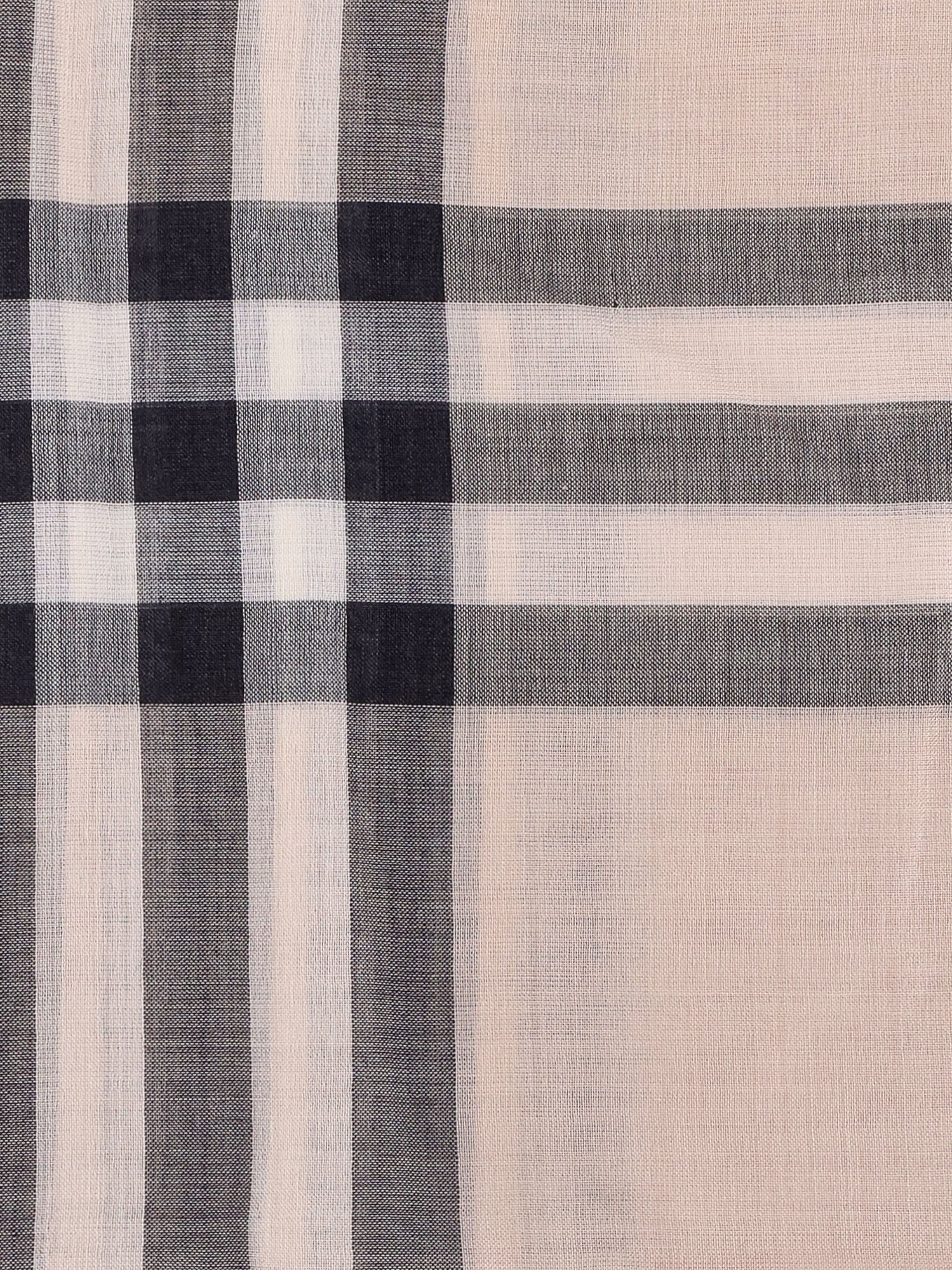 Burberry Scarfs Stone Check Lana Seta
