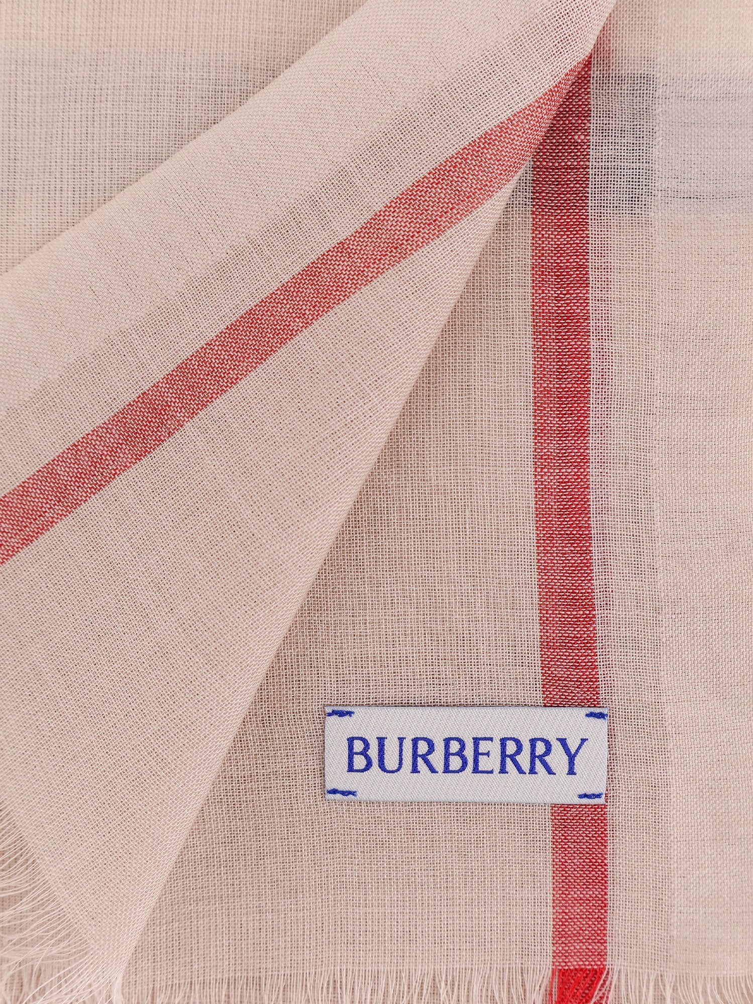 Burberry Scarfs Stone Check Lana Seta