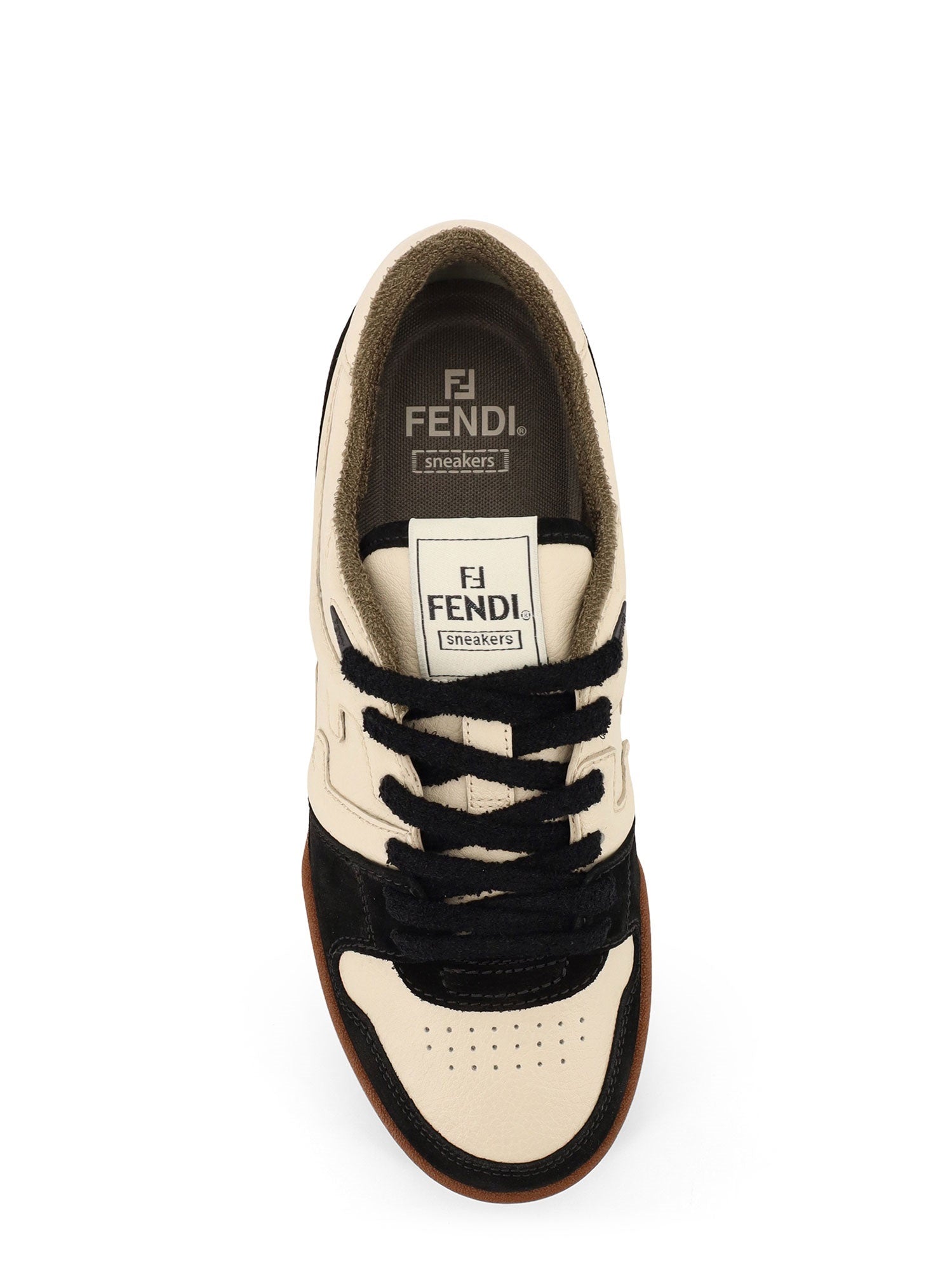 Fendi Sneakers Nero+milk+nero Pelle