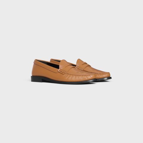 Celine Leather loafer in tan
