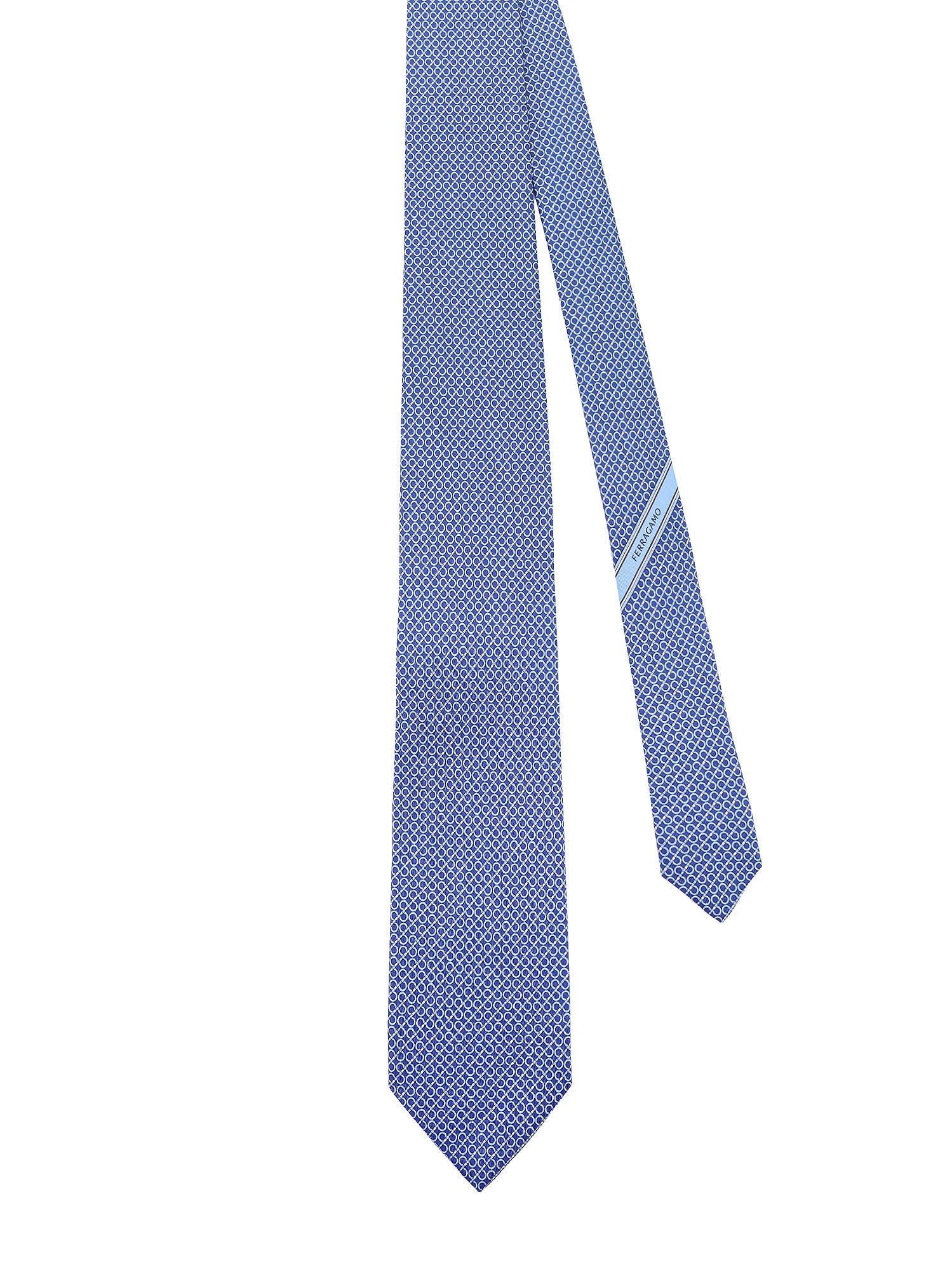 Ferragamo Ties Blue Seta