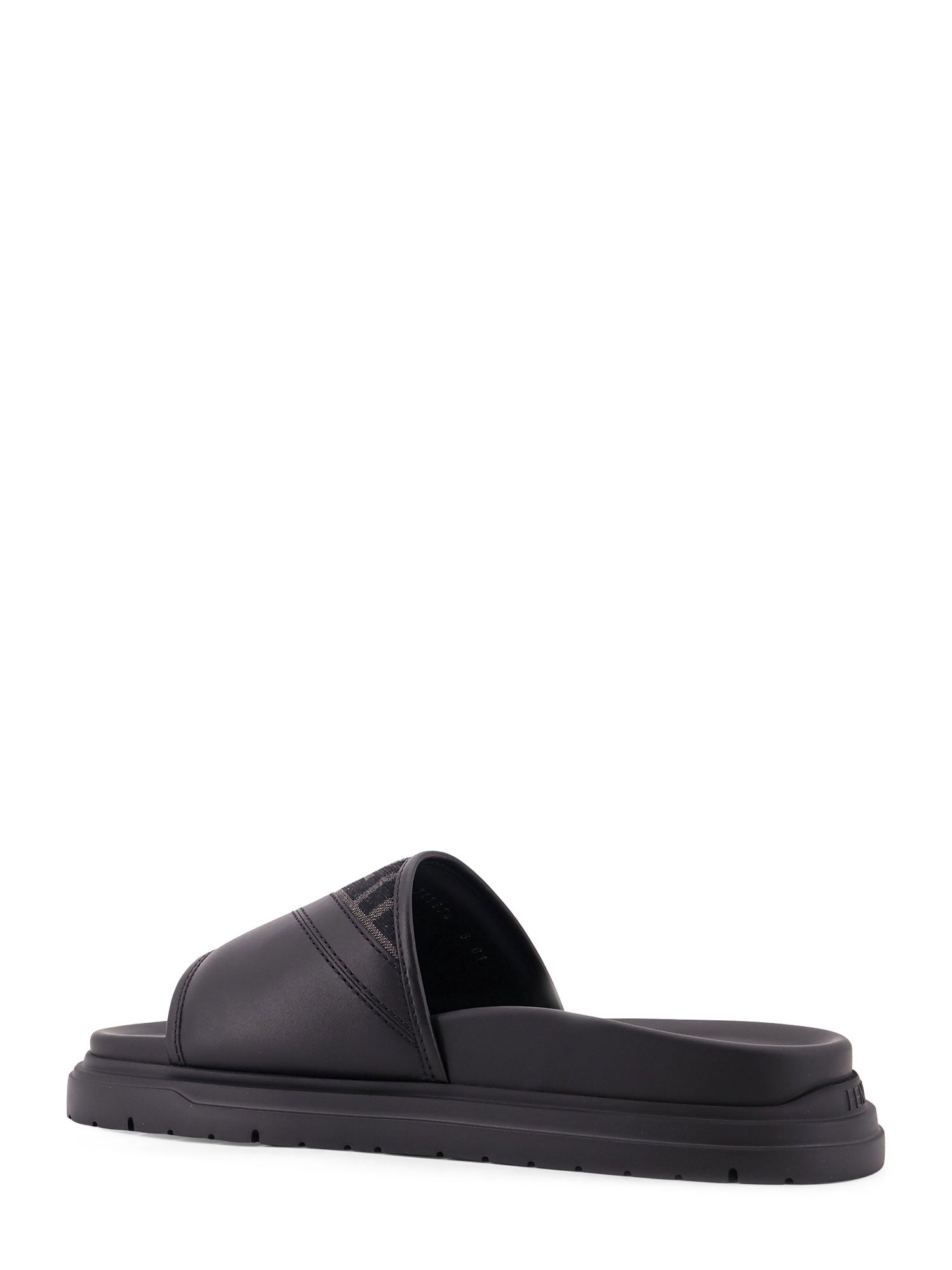 Fendi Sandals Nero Ner Grigio Pelle