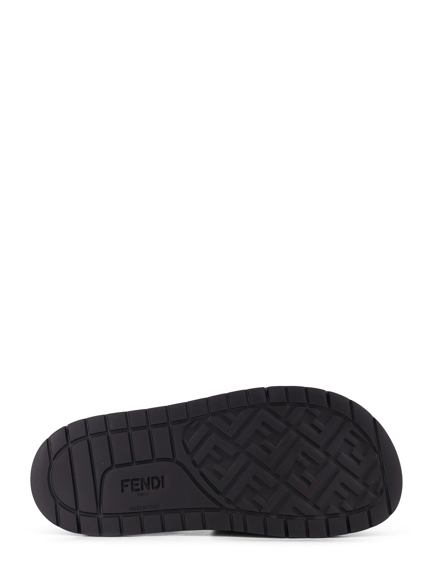 Fendi Sandals Nero Ner Grigio Pelle