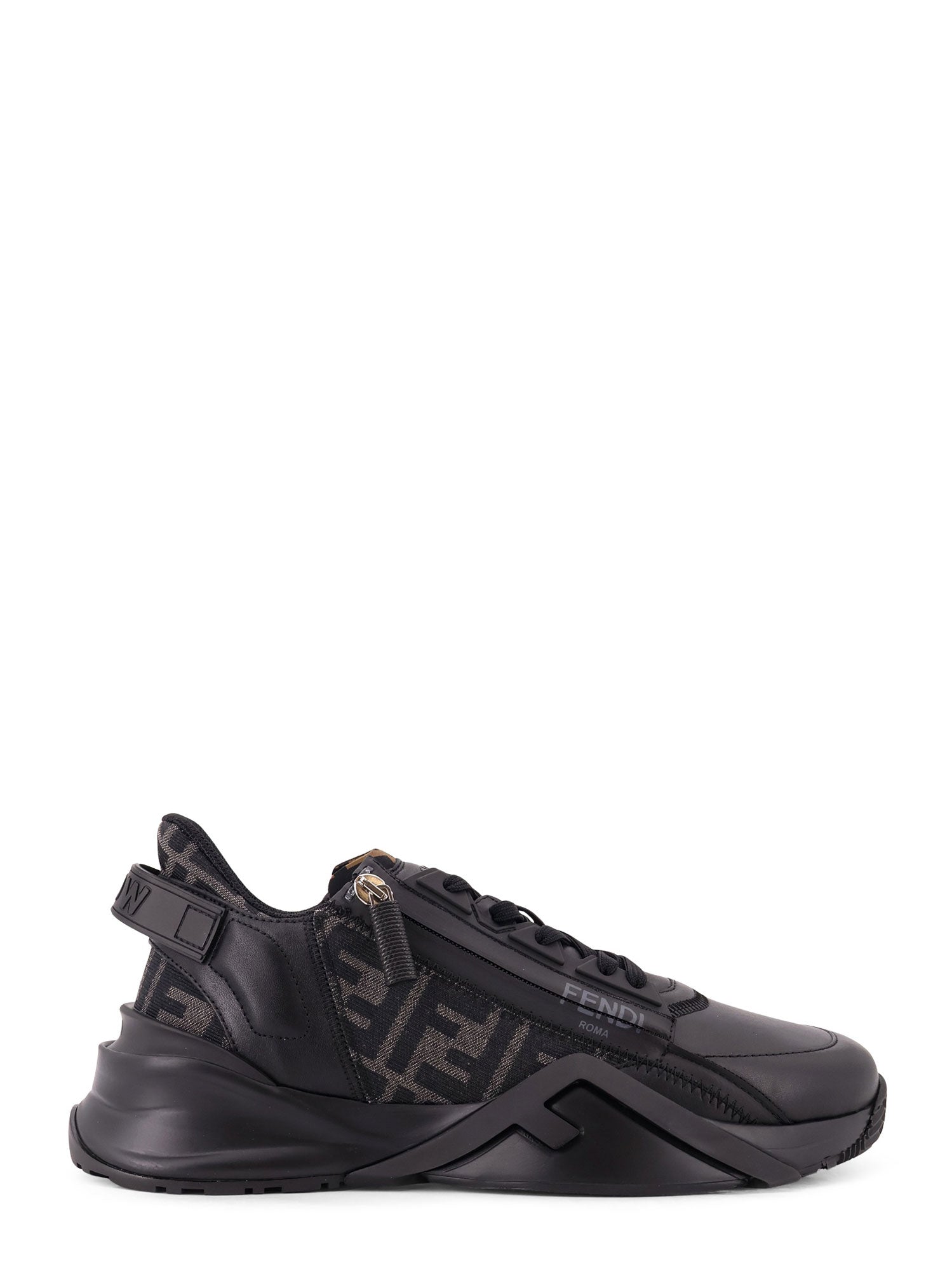 Fendi Sneakers Nero Grig Pelle