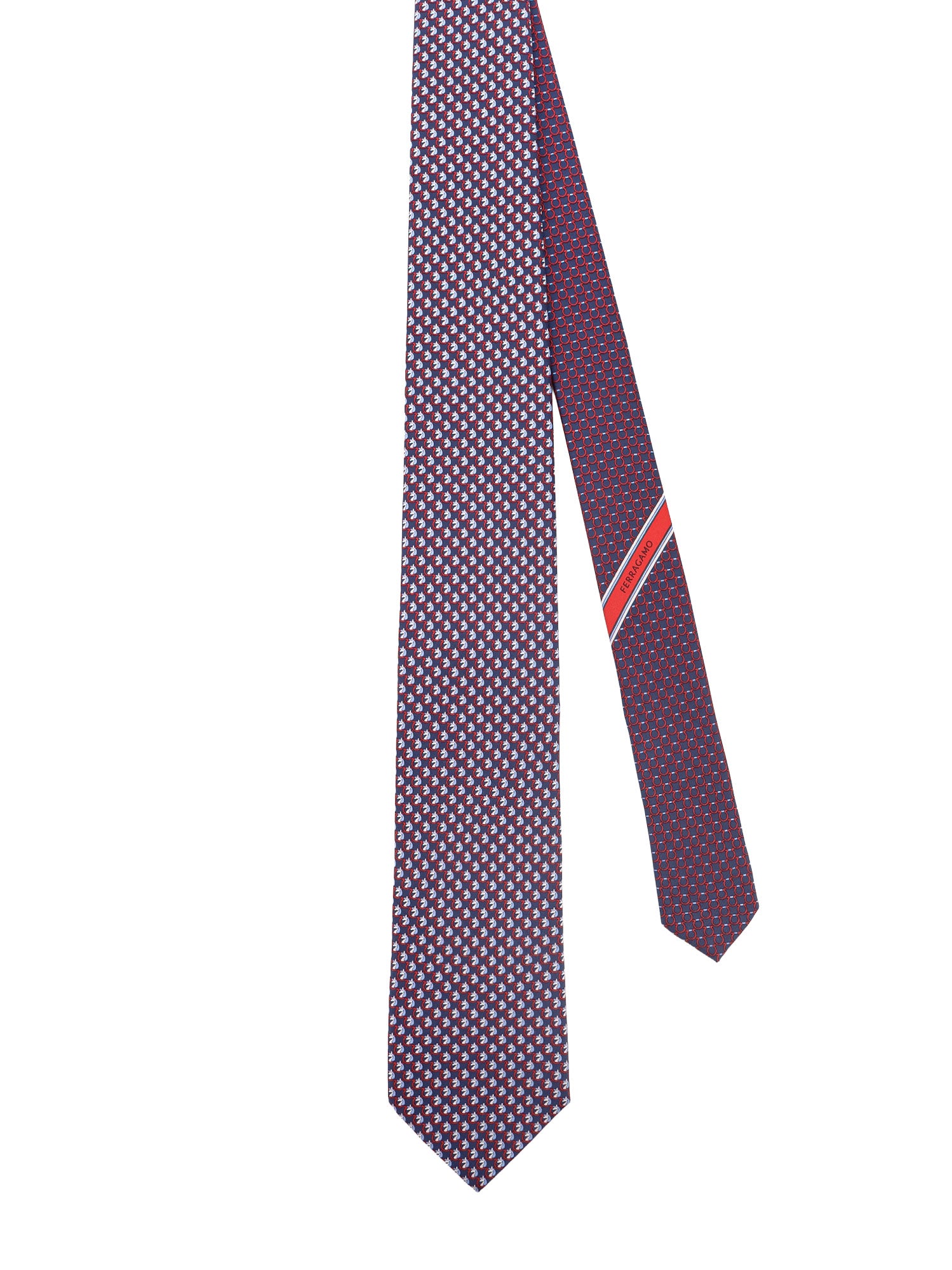 Ferragamo Ties Blue Seta