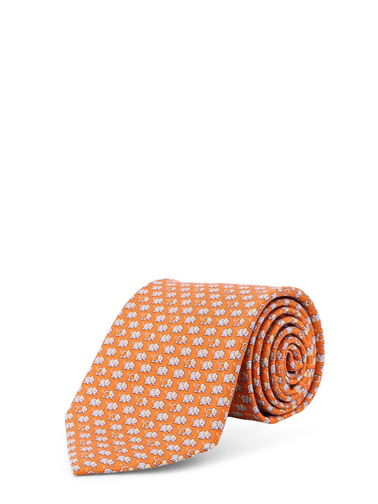 Ferragamo Ties Orange Seta