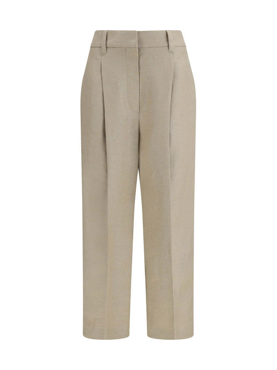 Linen Trousers Pale Oak
