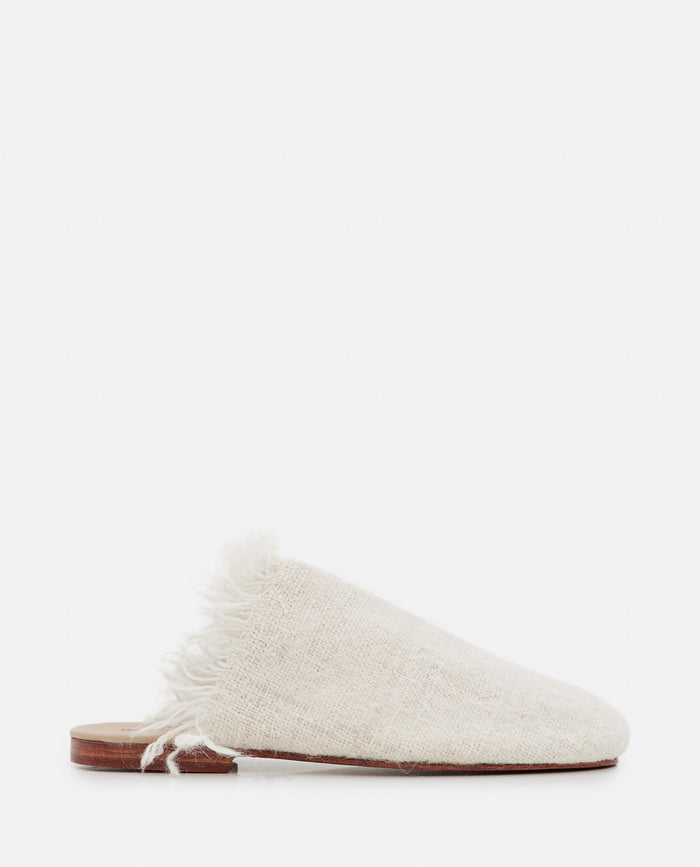Thibault Van Der Straete Flat Shoes White Alpaca