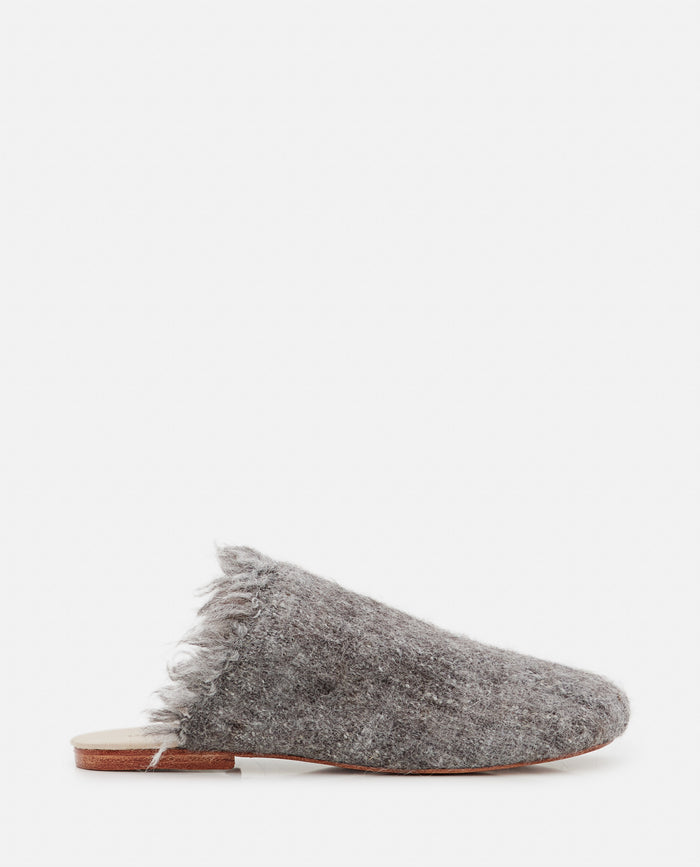 Thibault Van Der Straete Flat Shoes Grey Alpaca