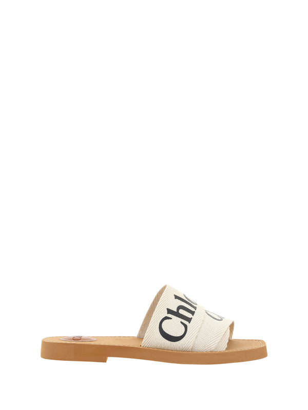 Chloé Upper: 100% Cotton; Sole: 100% Rubber sandals in white