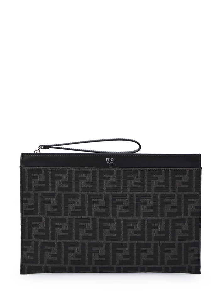 Fendi Bags Asf Nr Nero P Tessuto Ff / Pelle