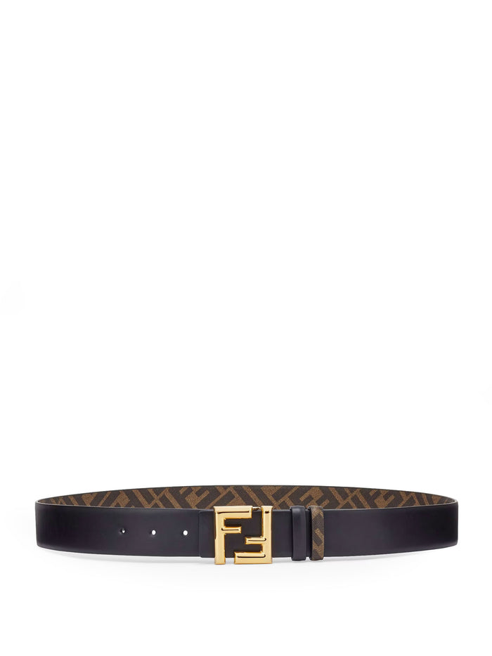 Fendi Belts Nero+tab.mr+os Pelle/cotone