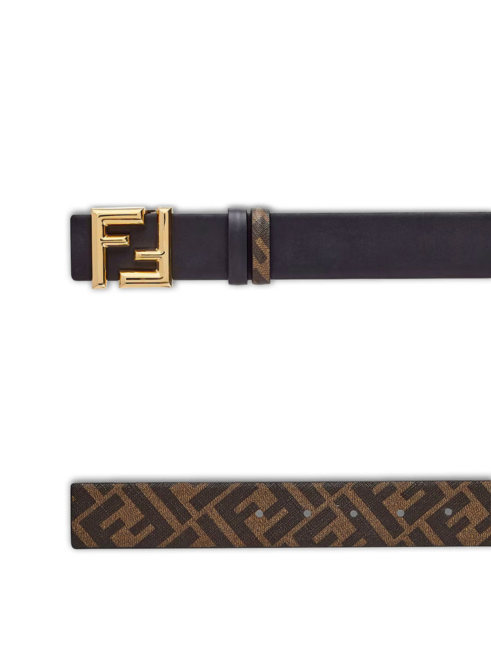 Fendi Belts Nero+tab.mr+os Pelle/cotone