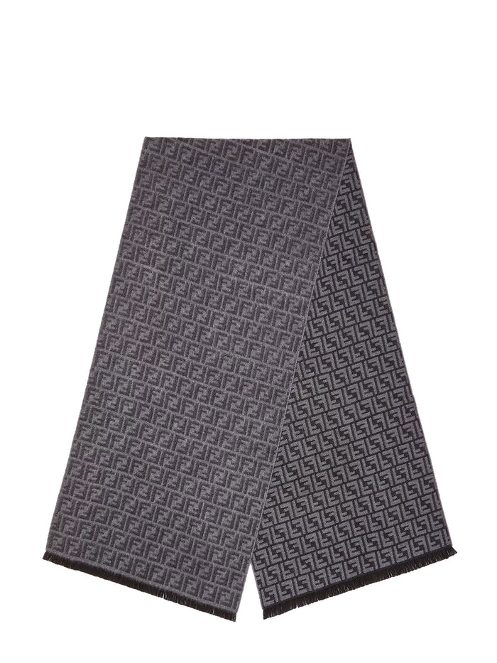 Fendi Scarfs Grigio/antracite Lana Vergine