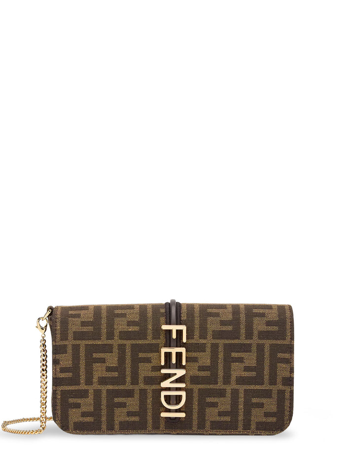 Fendi Bags Brown Tessuto Ff Jacquard