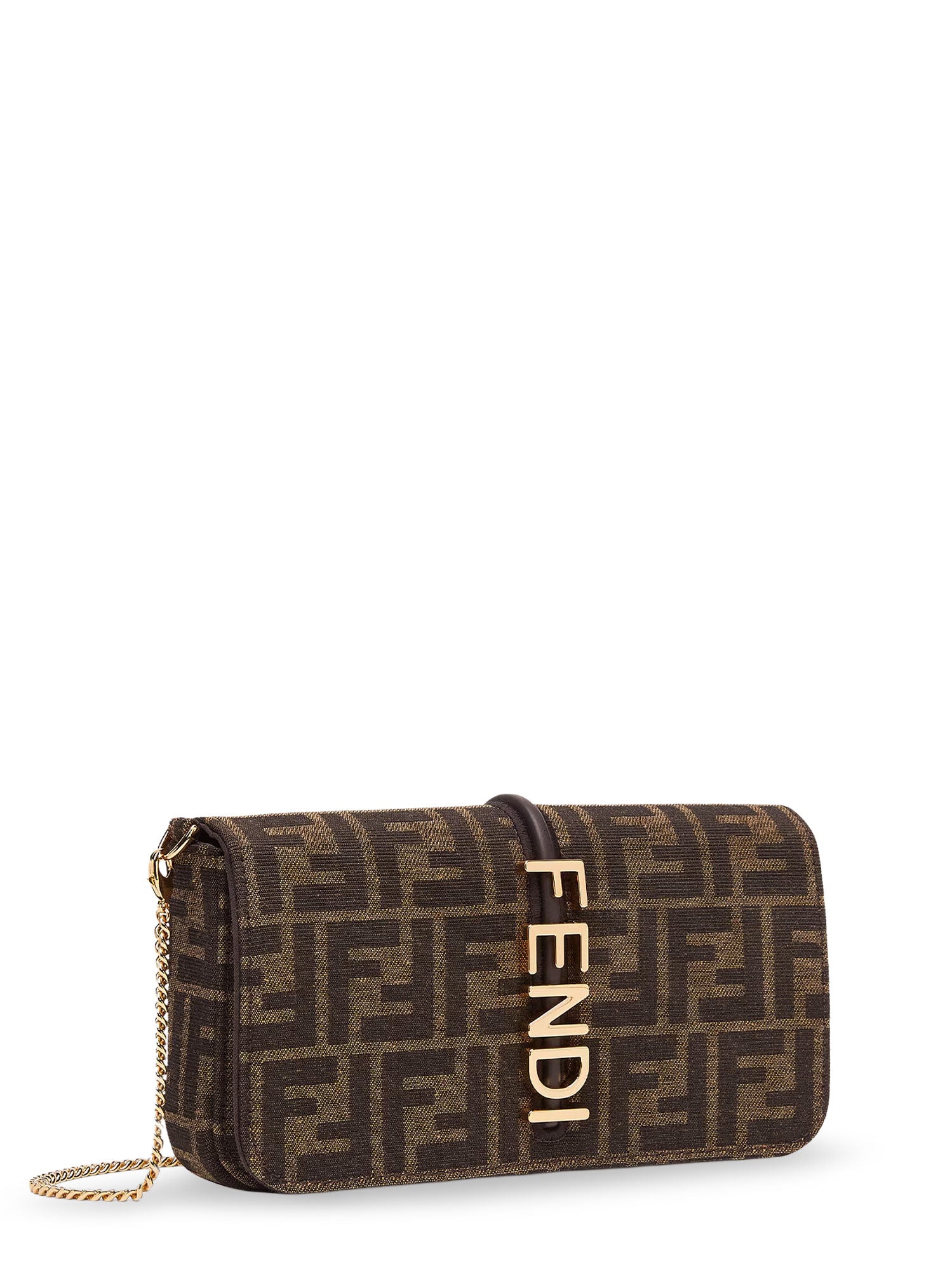 Fendi Bags Brown Tessuto Ff Jacquard