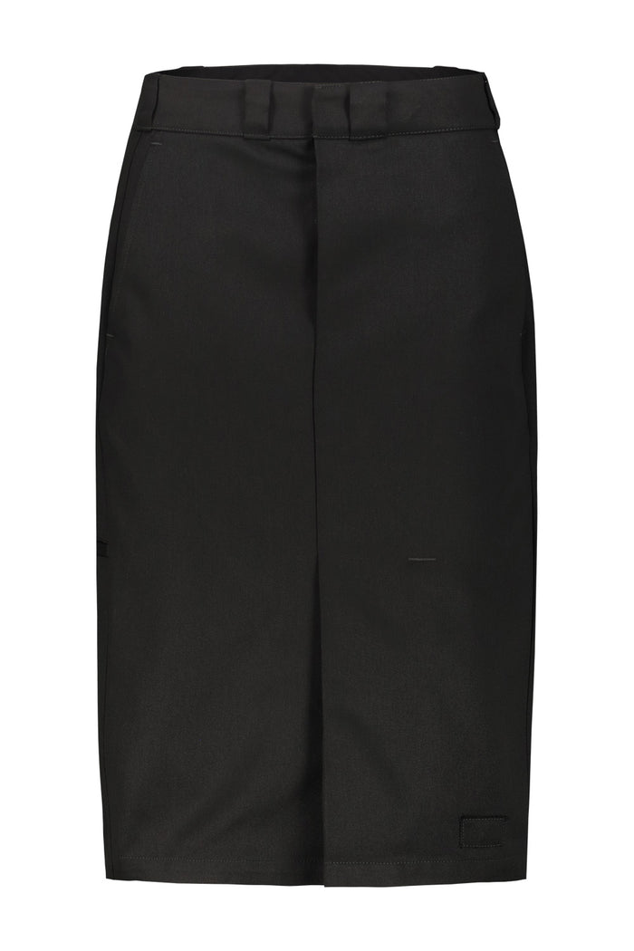 Black Cotton Pencil Skirt Polyester Gonna