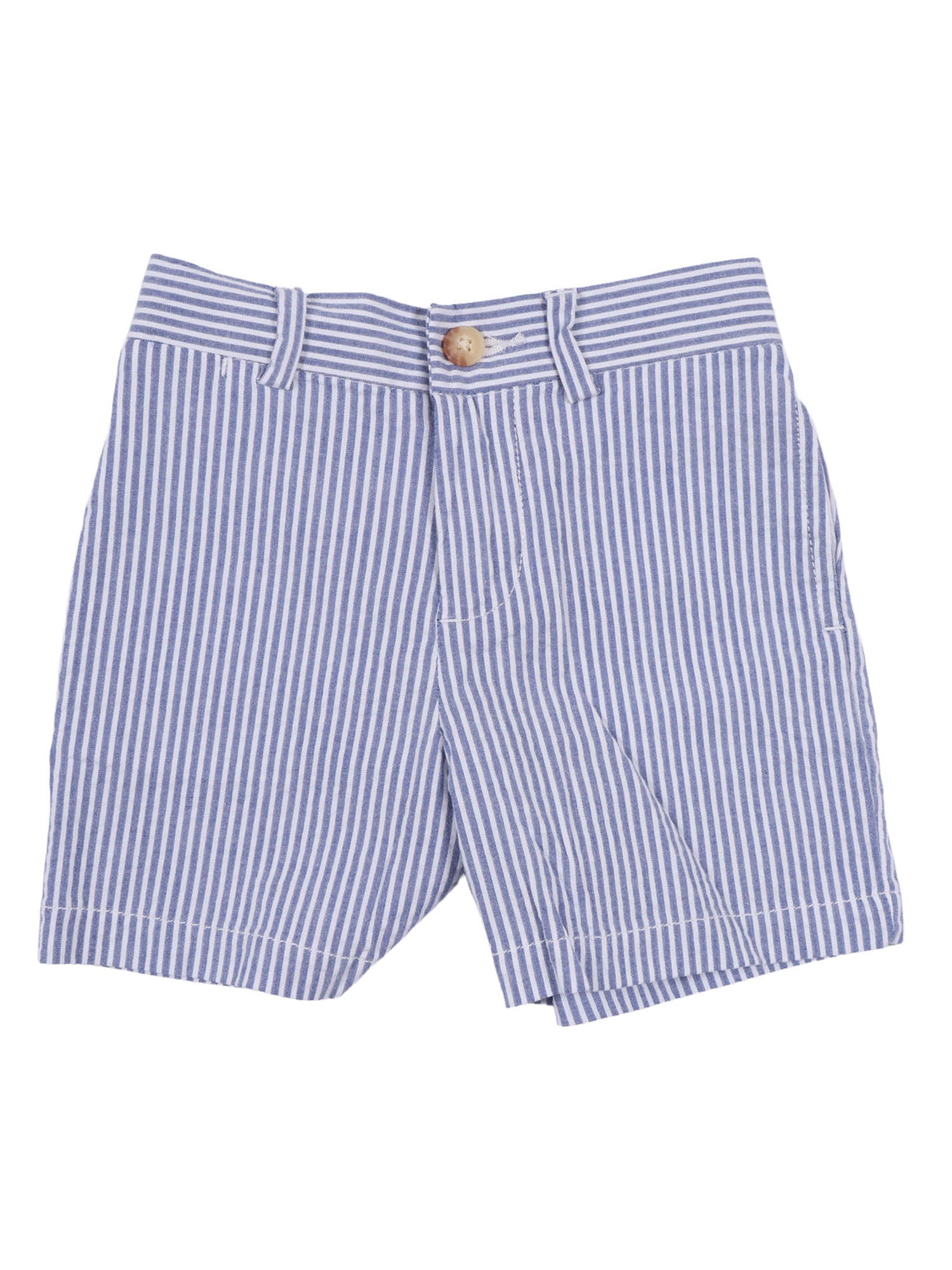 PREPPY SHORT-SHORTS-FLAT FRONT Blue Cotton Elastane