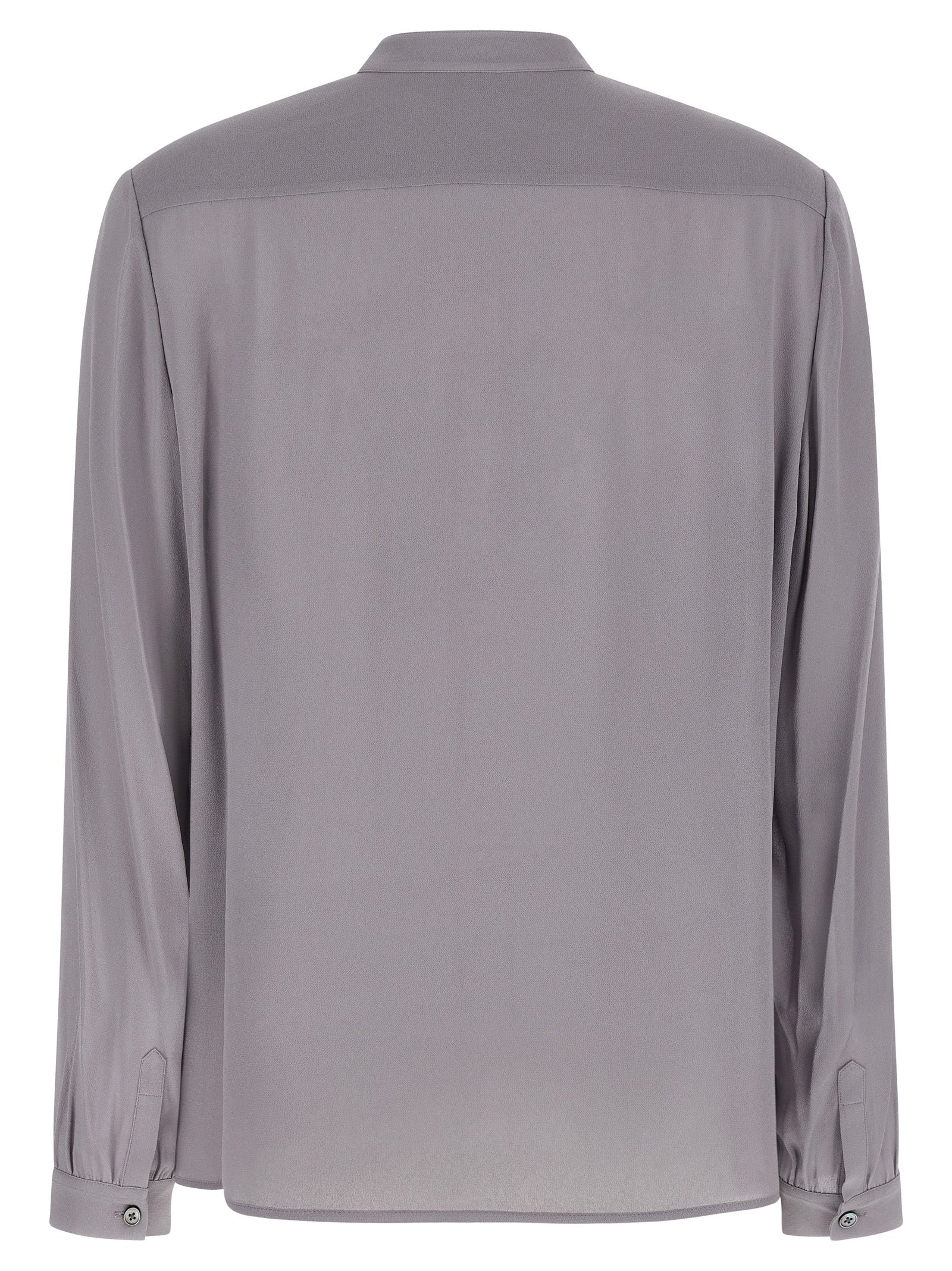Georgette Bow blouse Gray Viscose Shirt