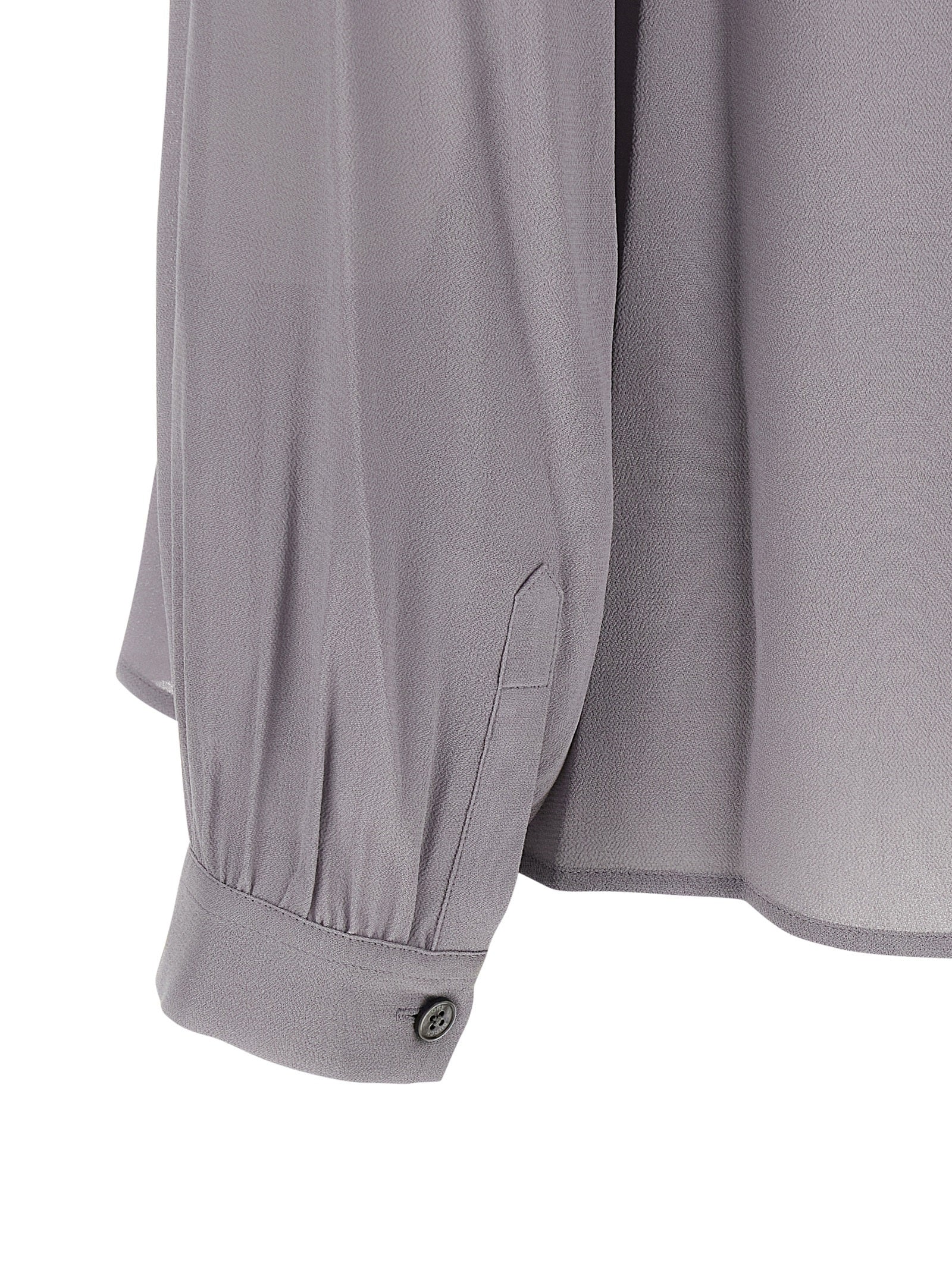 Georgette Bow blouse Gray Viscose Shirt