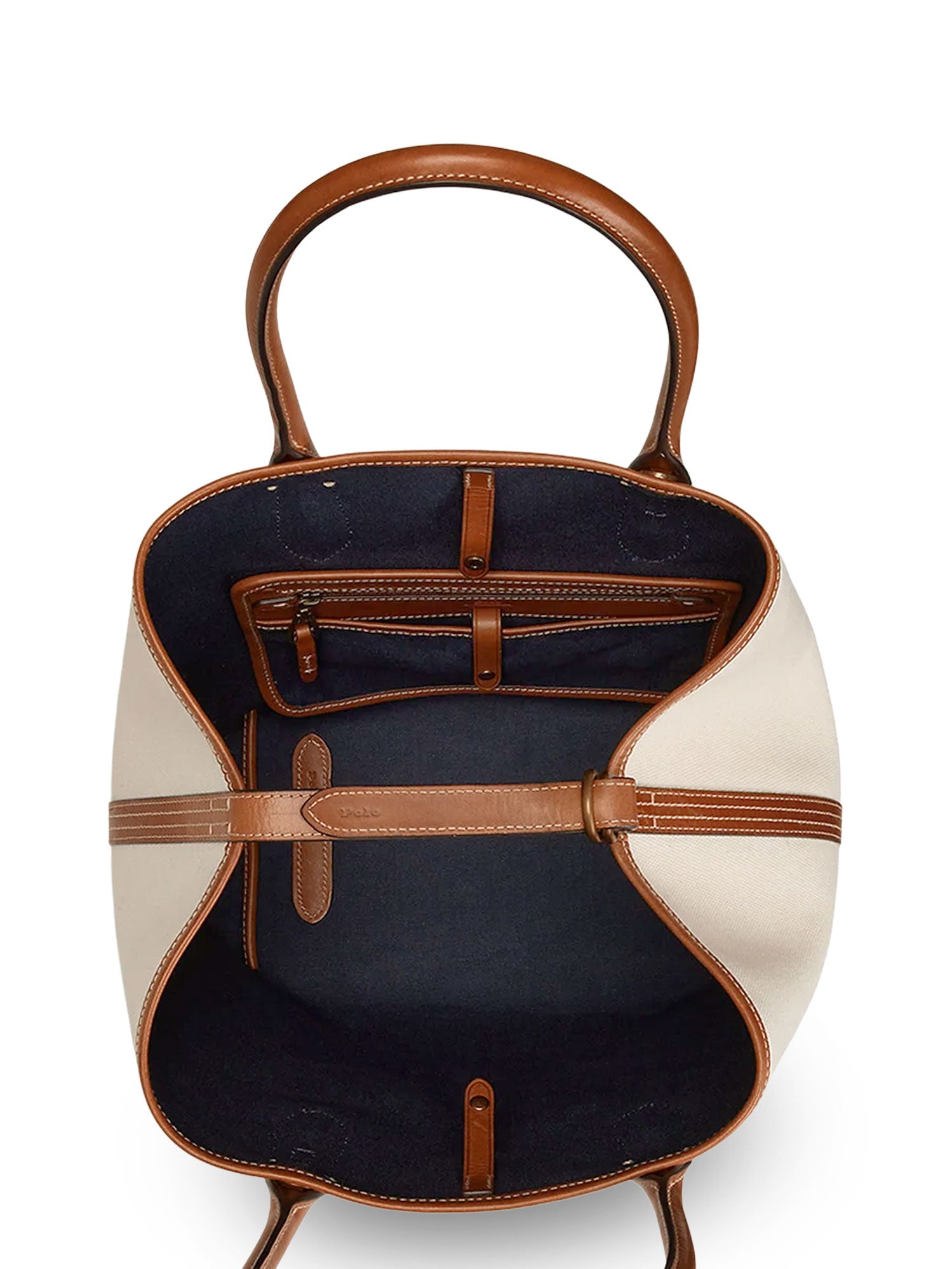 Polo Ralph Lauren Bags Naturalnavy Canvas