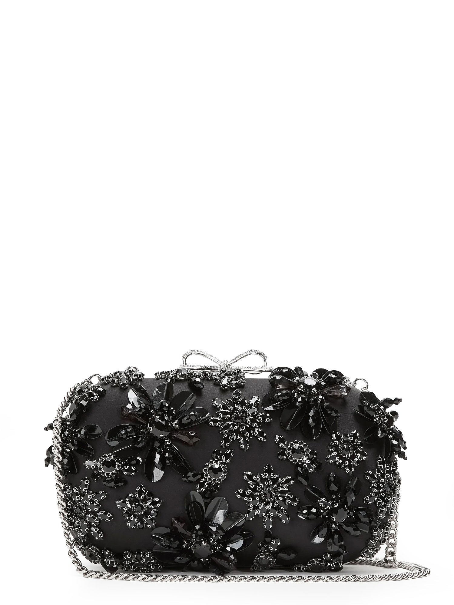 SELF PORTRAIT Bags Black Satin/cristalli