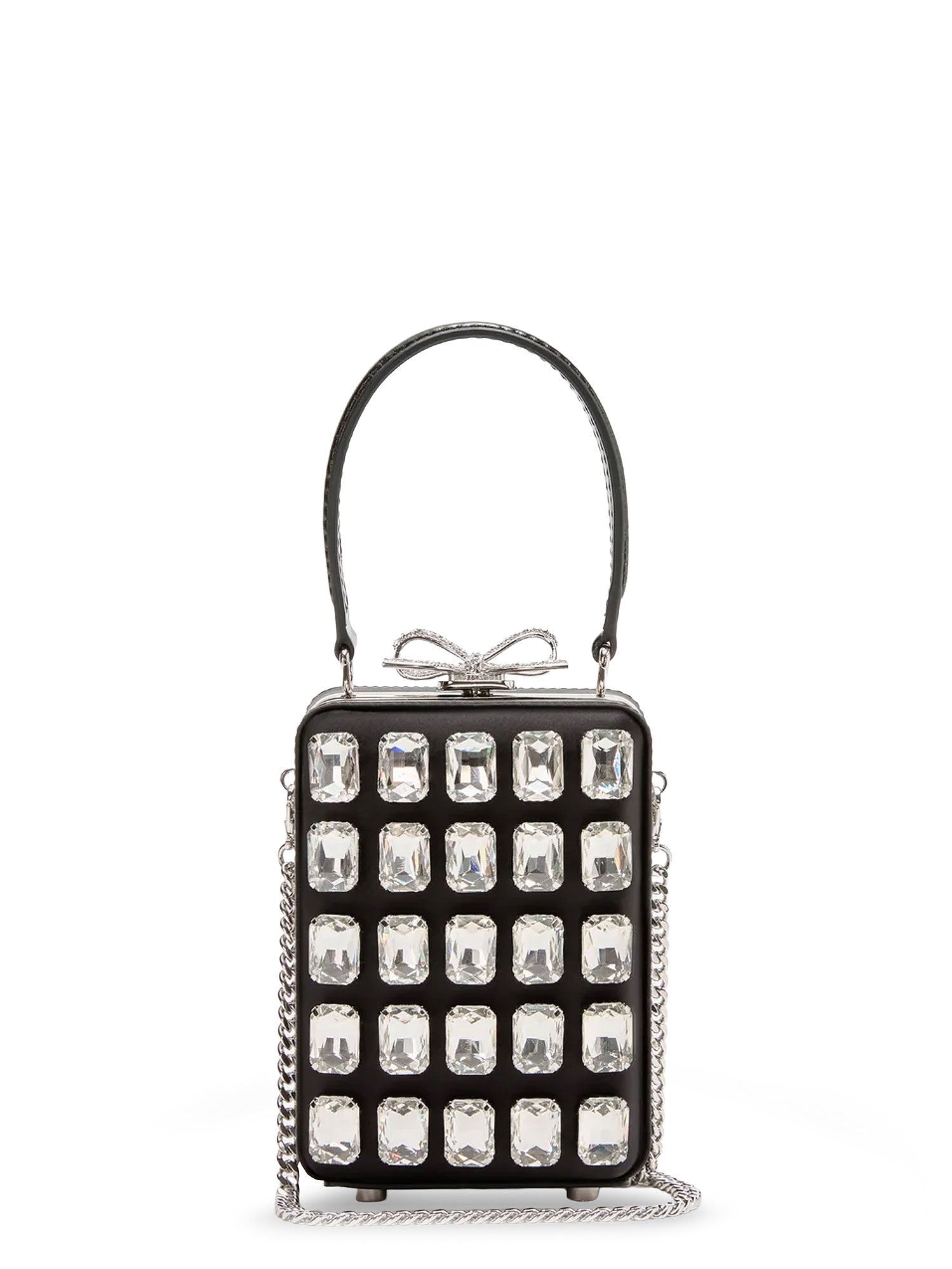 SELF PORTRAIT Bags Black Satin/cristalli