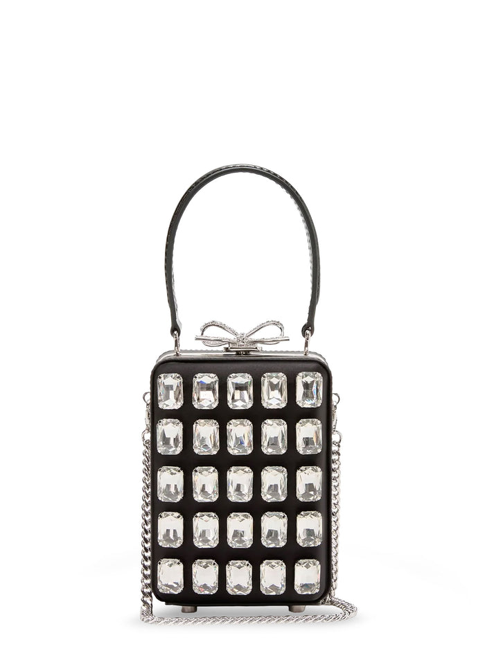 SELF PORTRAIT Bags Black Satin/cristalli