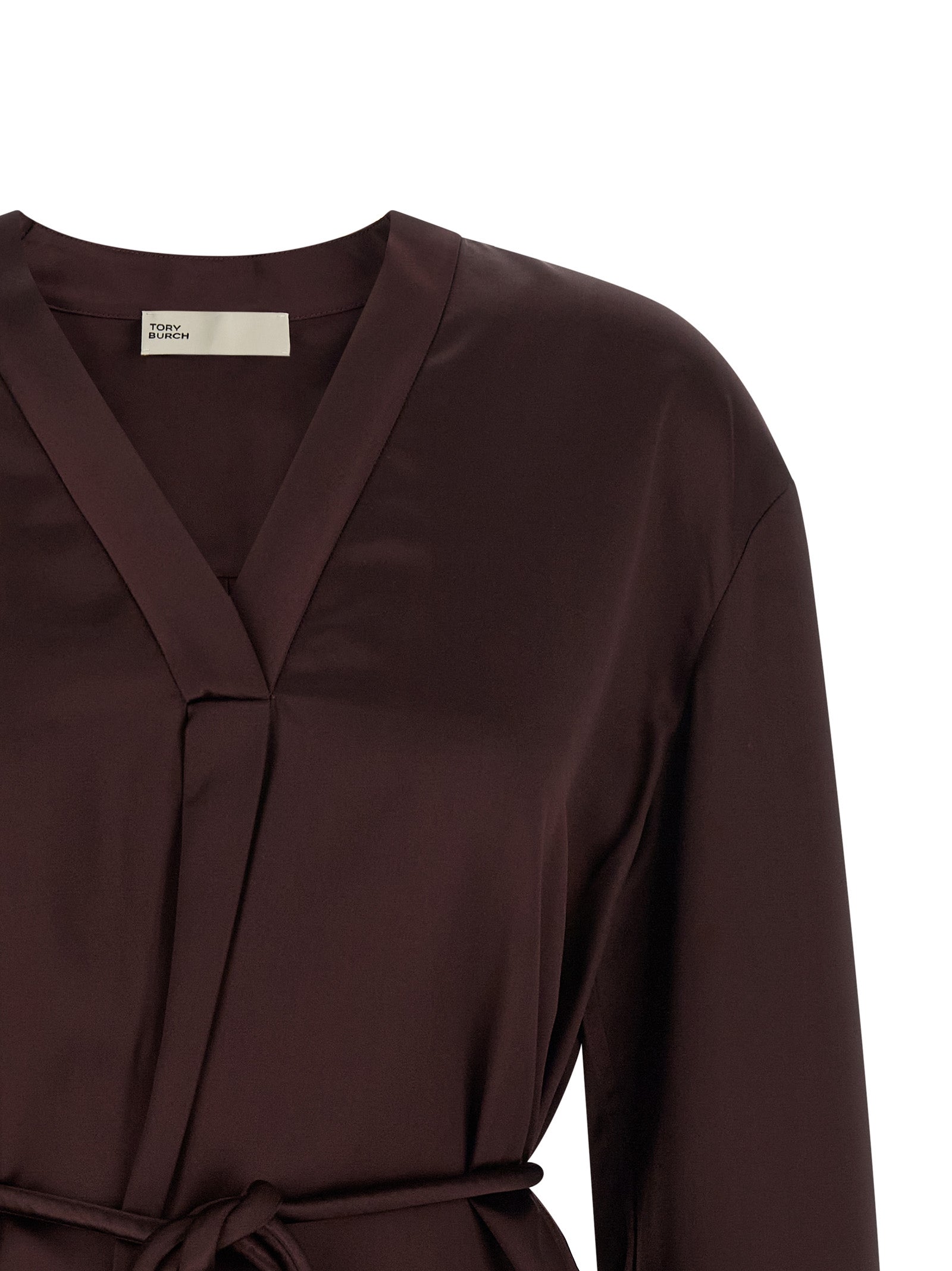 Satin blouse Bordeaux Viscose Shirt
