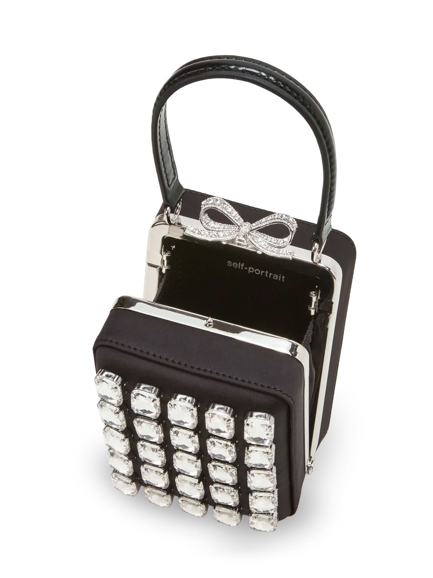 SELF PORTRAIT Bags Black Satin/cristalli