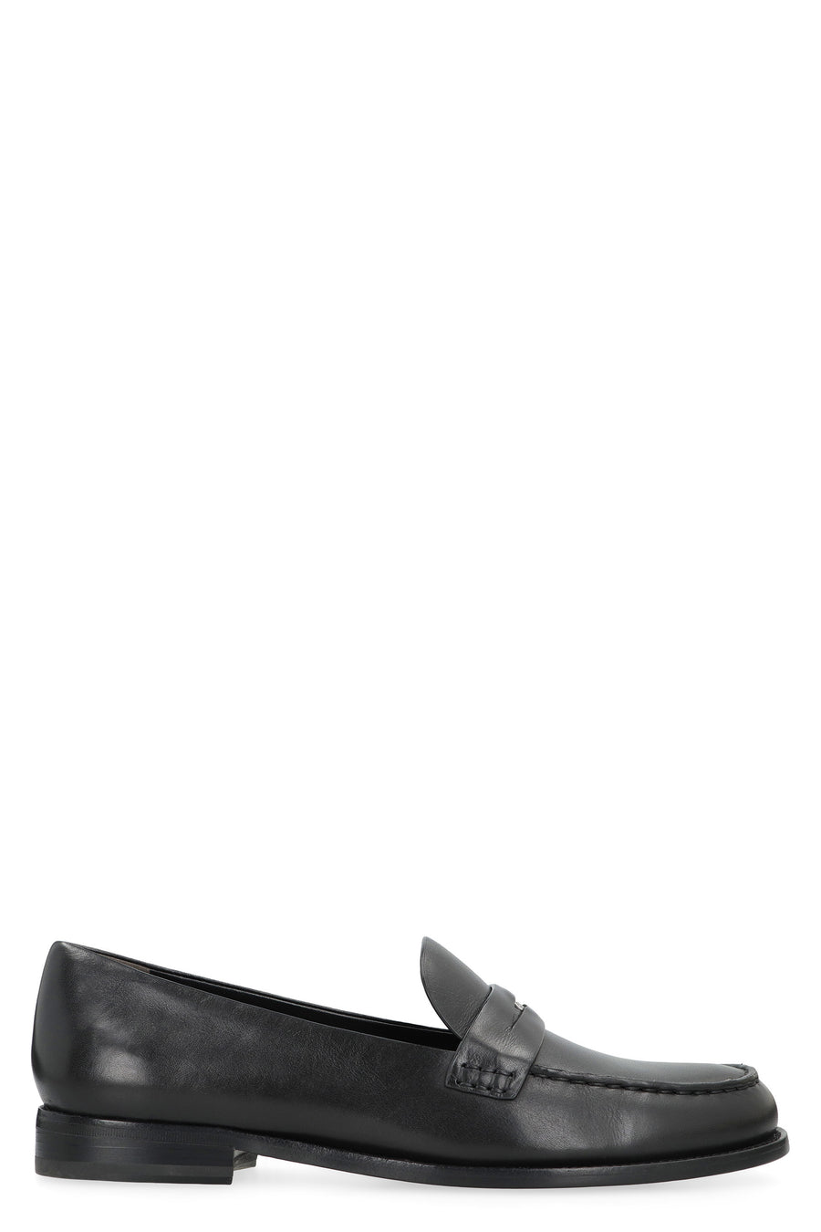 Leather Moccasins Black Cow Hide Loafers