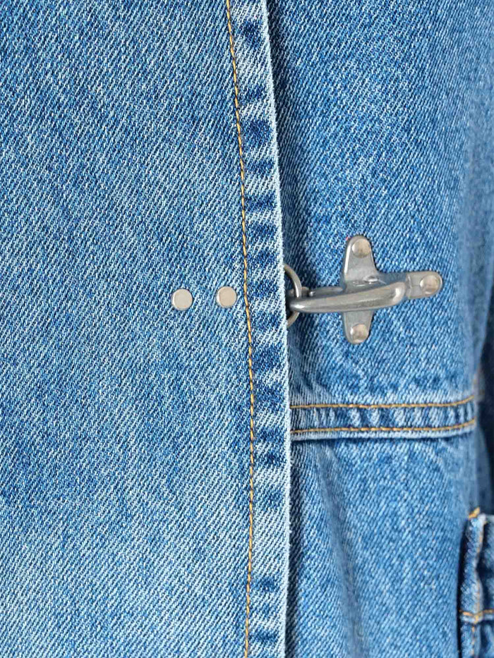 MINI 3 GANCI DENIM COAT Light Blue Cotton Heavy Jacket