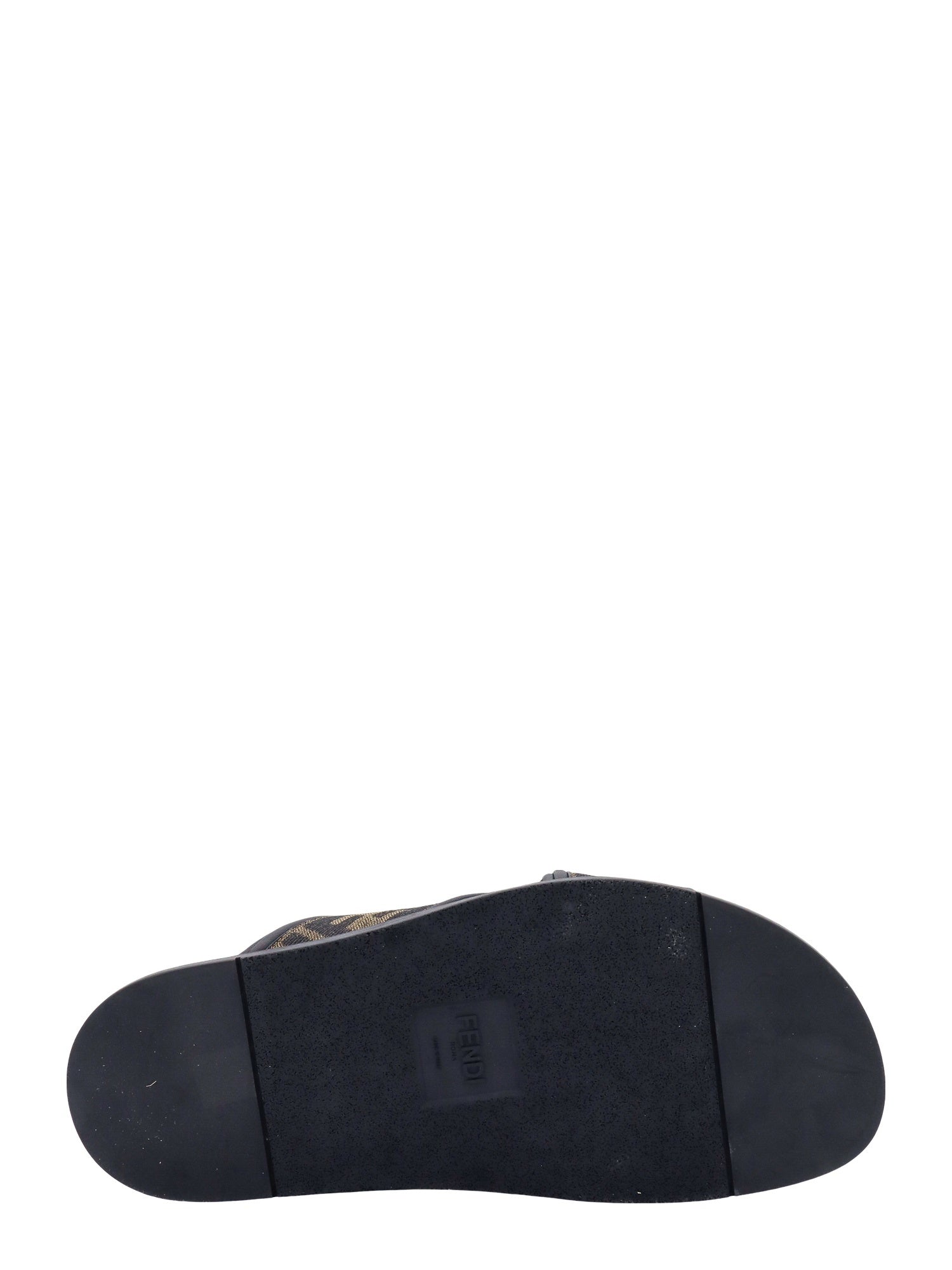 Fendi Sandals Tabacco Nero+nero Canvas/pelle