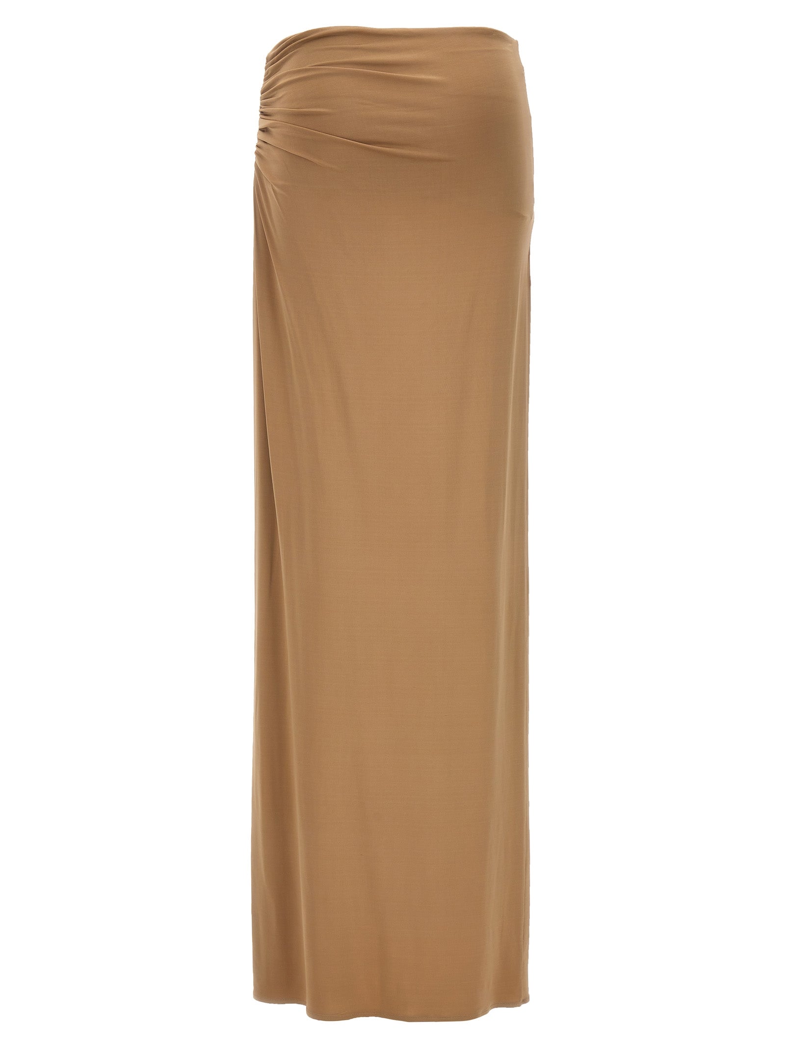 01 skirt Beige Viscose