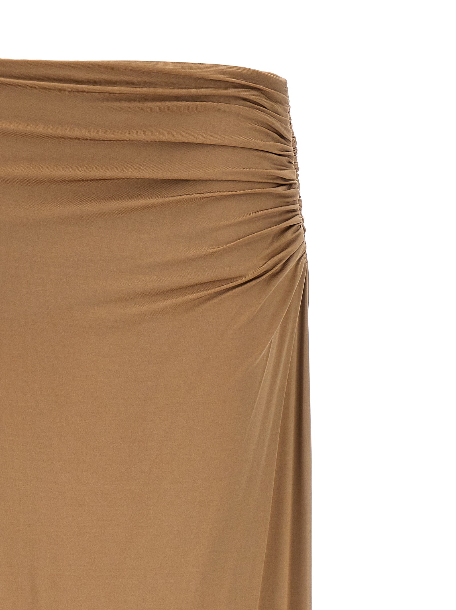 01 skirt Beige Viscose