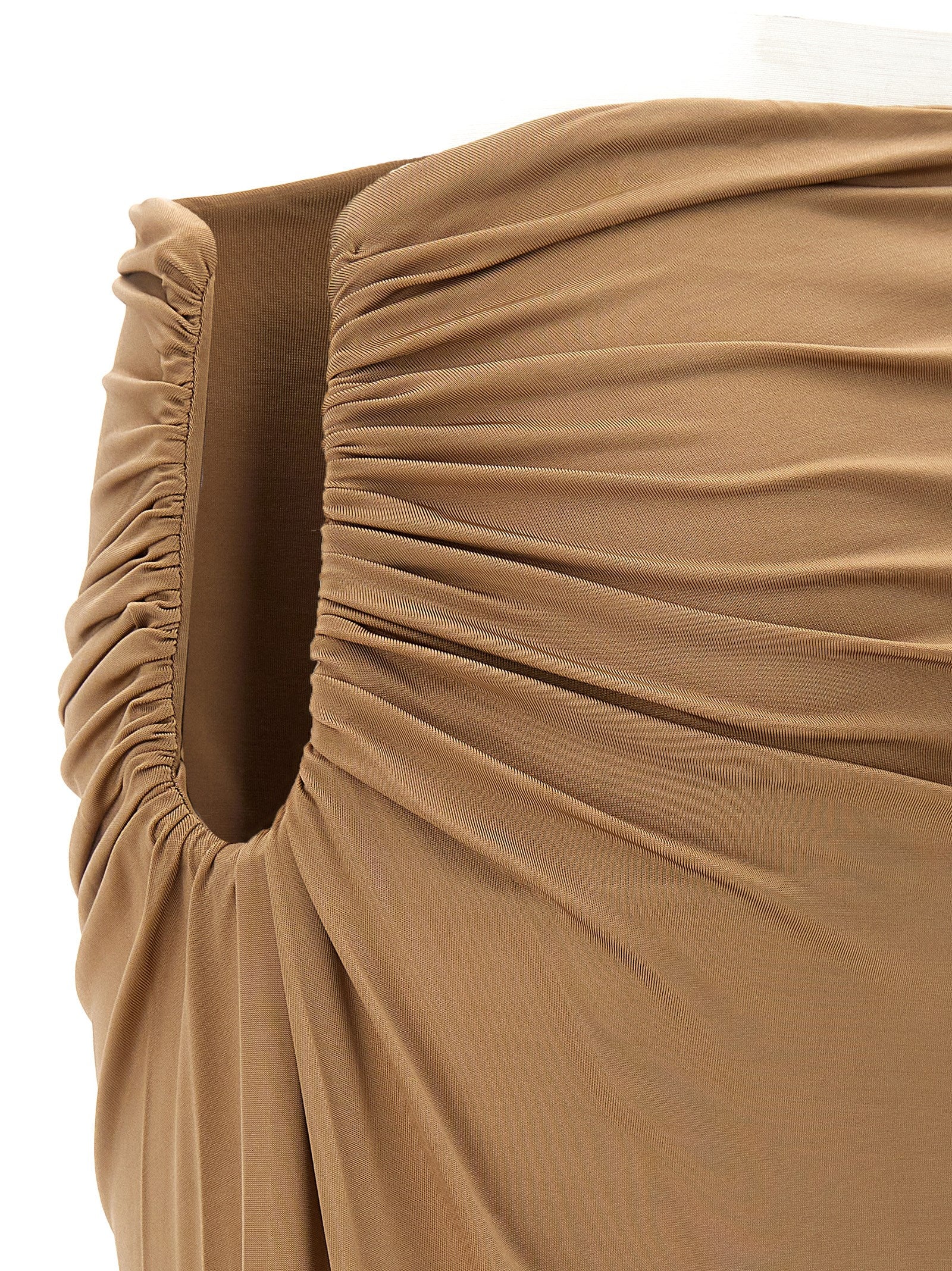 01 skirt Beige Viscose