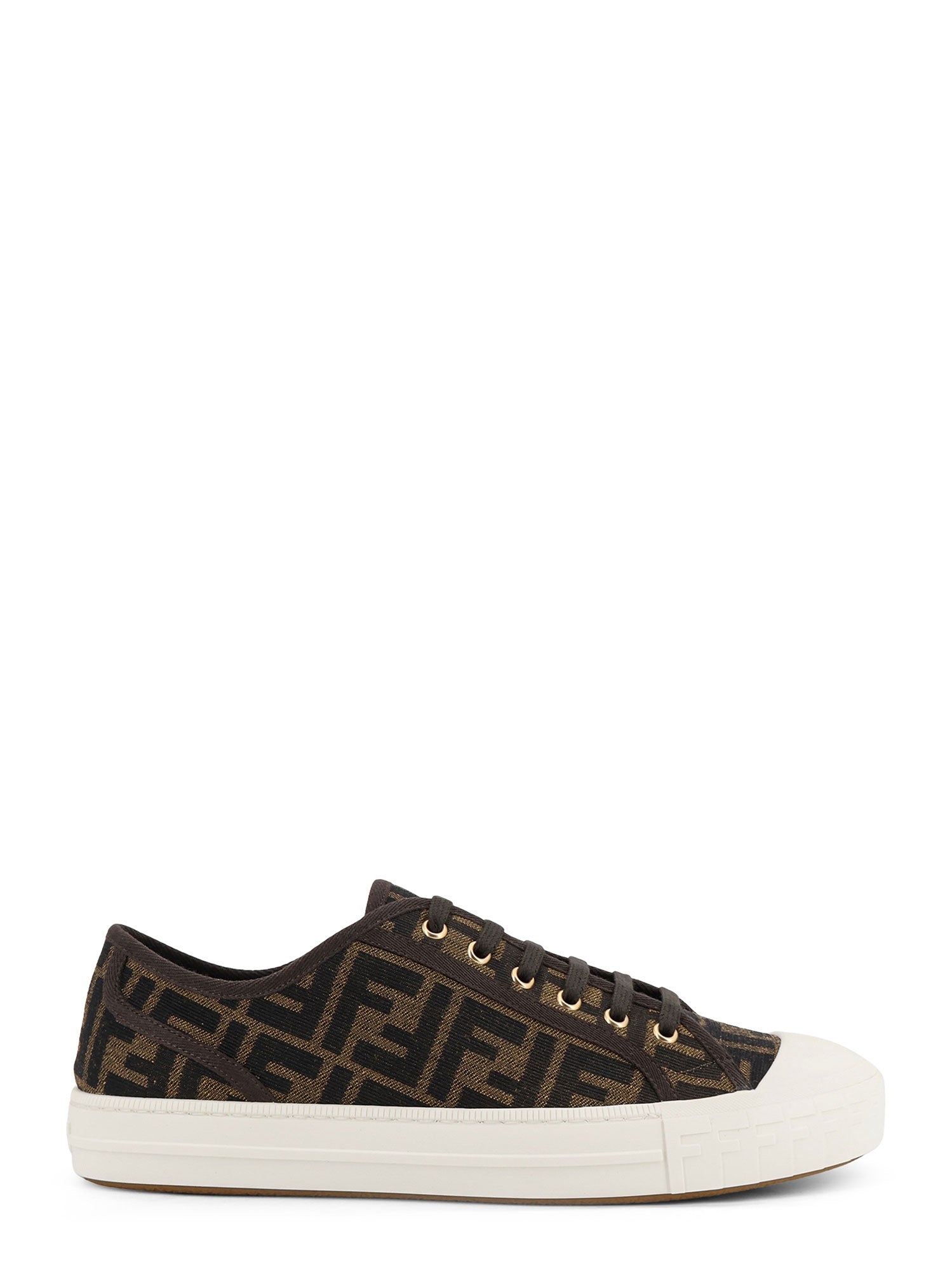 Fendi Sneakers Tabacco Nero Poliammide Cotone