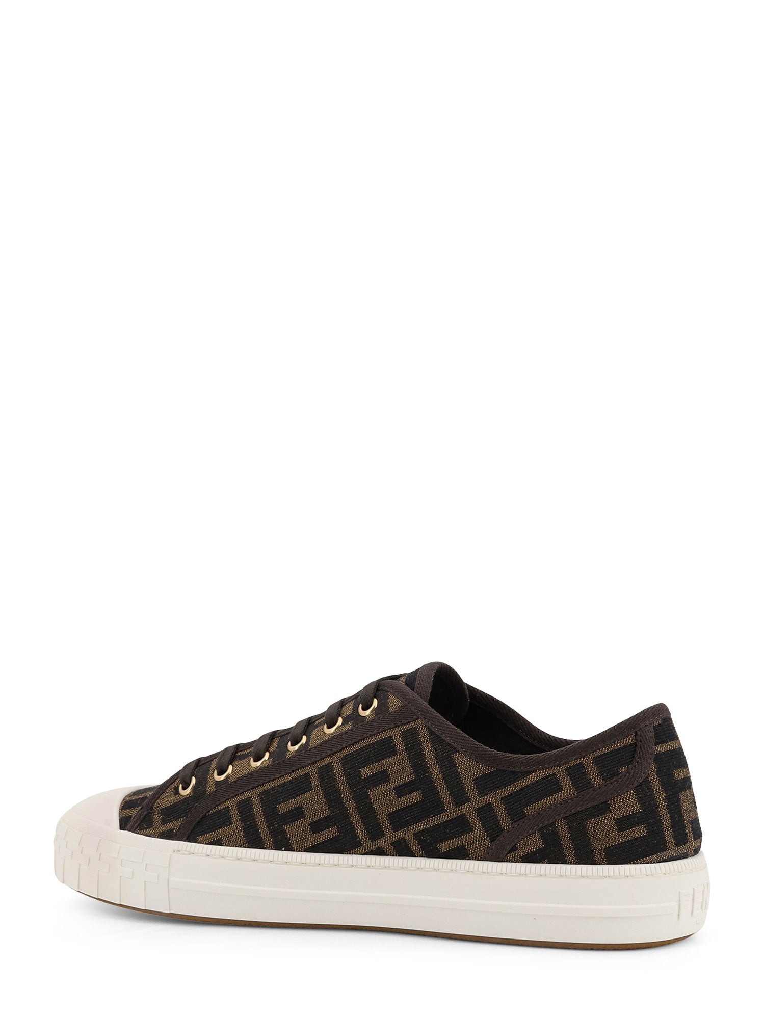 Fendi Sneakers Tabacco Nero Poliammide Cotone