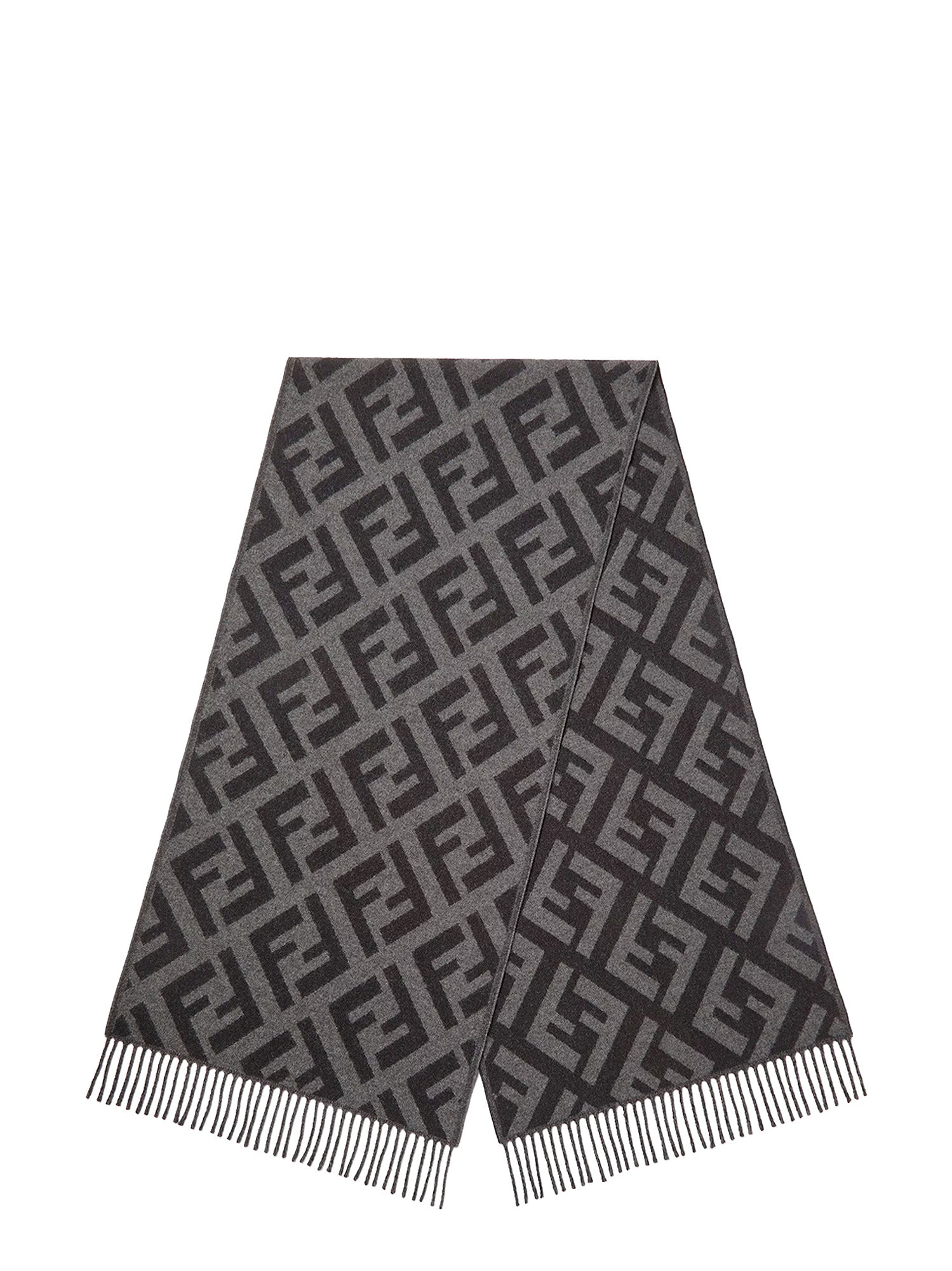Fendi Scarfs Nero Grigio Cashmere