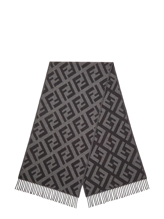 Fendi Scarfs Nero Grigio Cashmere