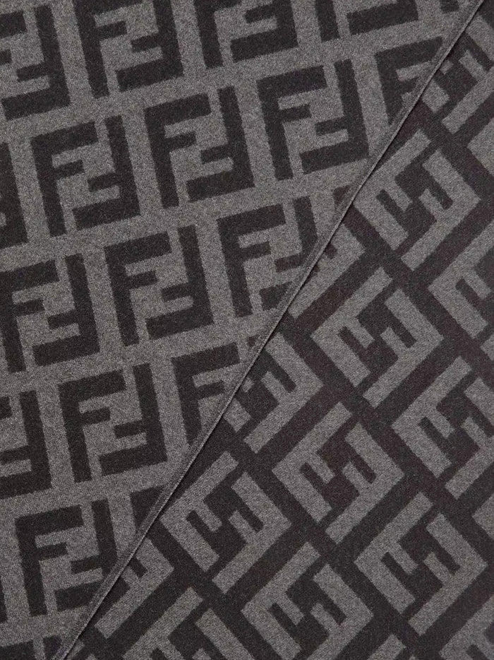 Fendi Scarfs Nero Grigio Cashmere