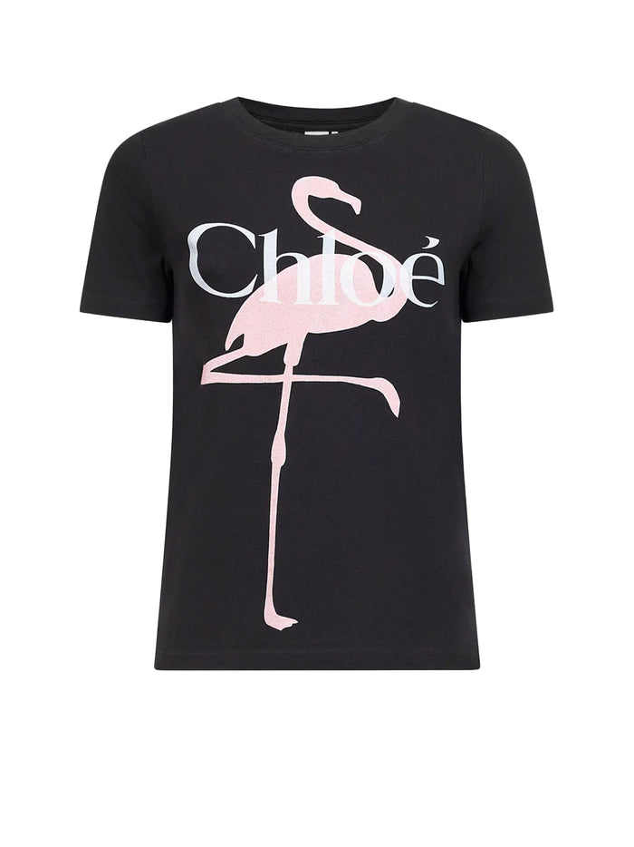 Chloè T-shirts and Polos Ash Black Cotone