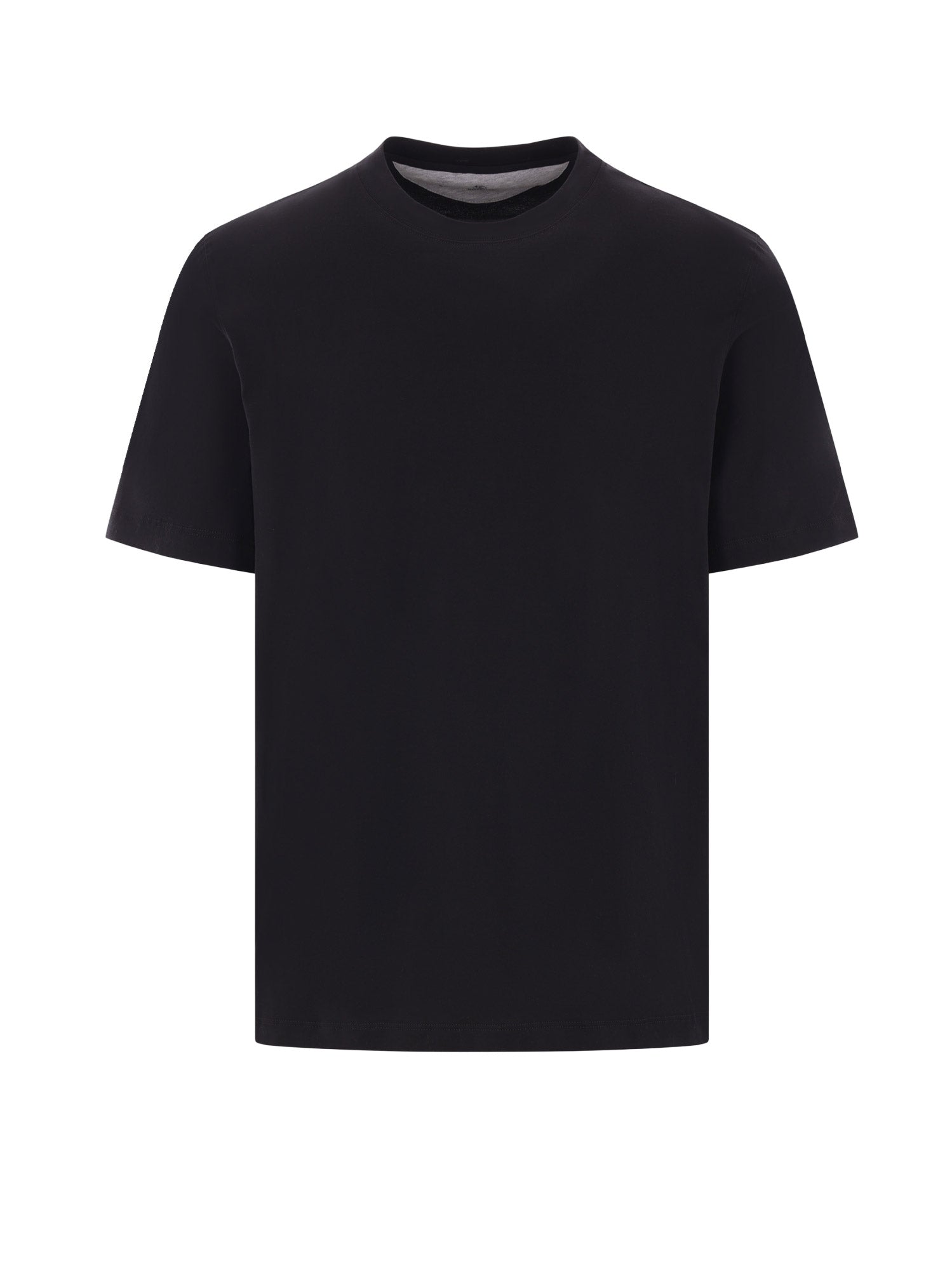 Brunello Cucinelli T-Shirts And Polos Black Cotone