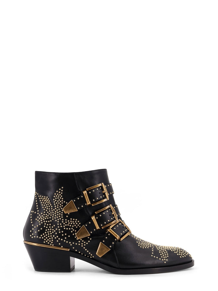 Chloè Boots Black Gold. Pelle