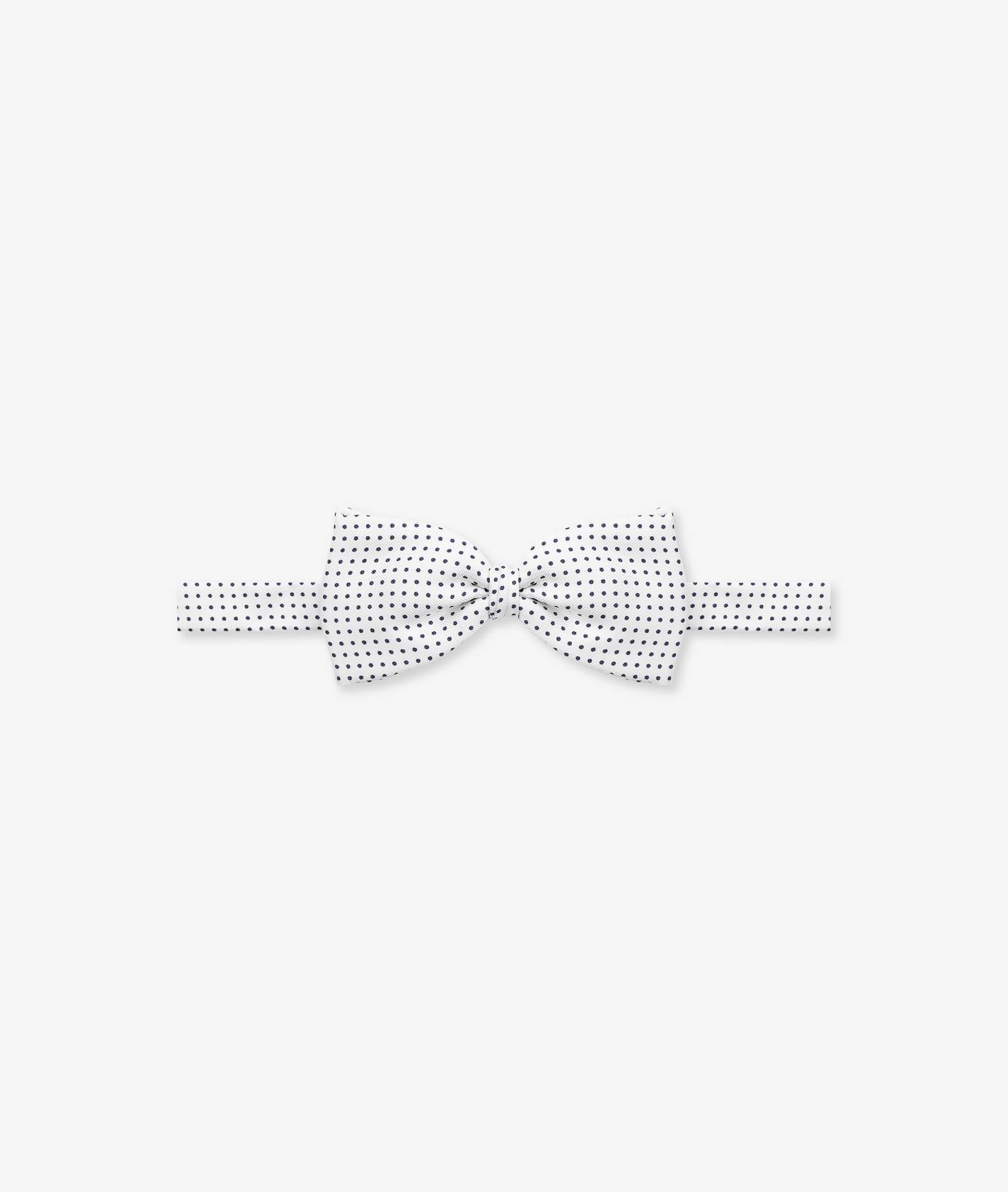 Bow Tie Pois White Printed