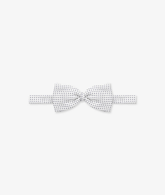 Bow Tie Pois White Printed