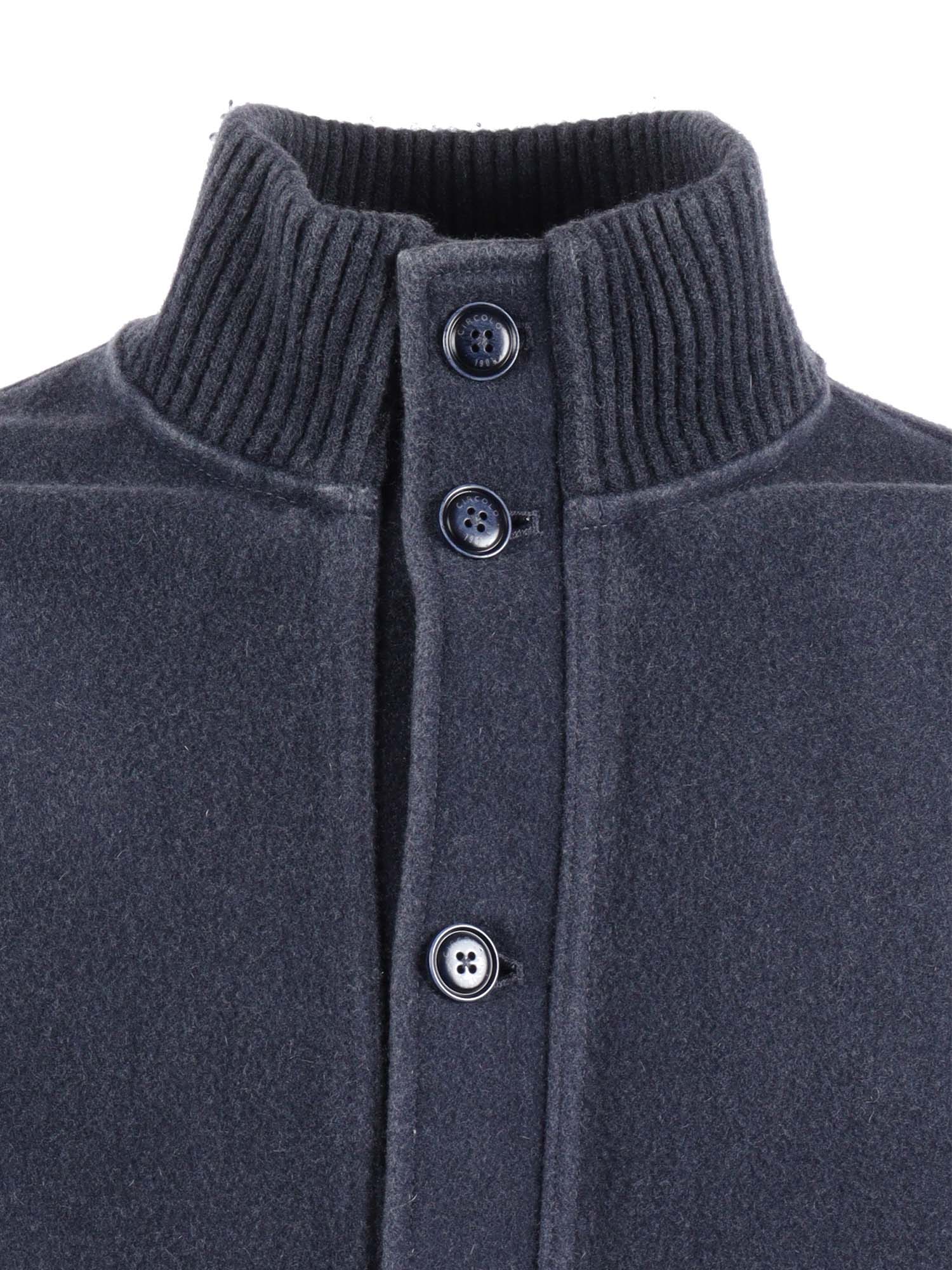 Pilot J.g.dyed Wv Blue Single Breasted Coat