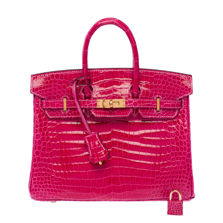 Sac Hermes Birkin 25 En Cuirs Exotiques Rose - 103600 Mexico Handbag Bag