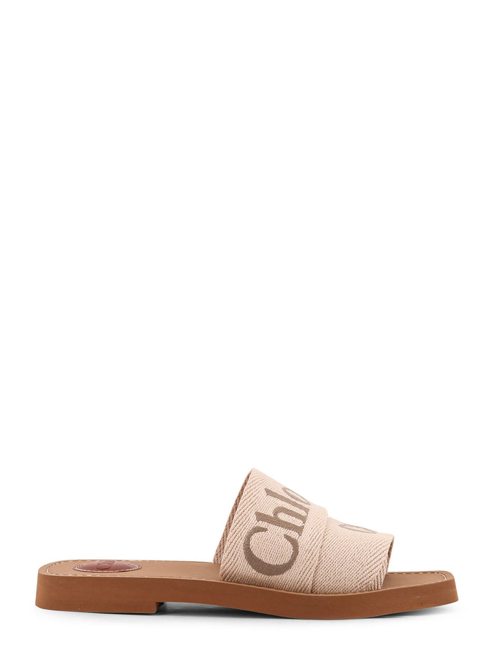 Chloè Sandals Blushy Beige Lino/gomma